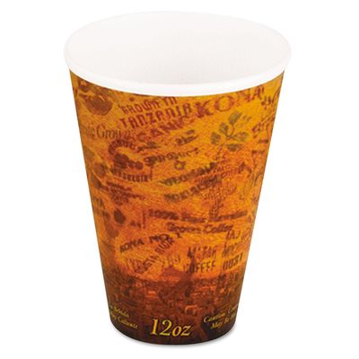 12 oz Foam Cups in Brown/Black