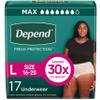 Depend Fresh Protection Adult Diapers, Incontinence & Postpartum Bladder Leak Underwear for Women, Disposable, Maximum, Large, Blush, 17 Count, Packaging May Vary view 1