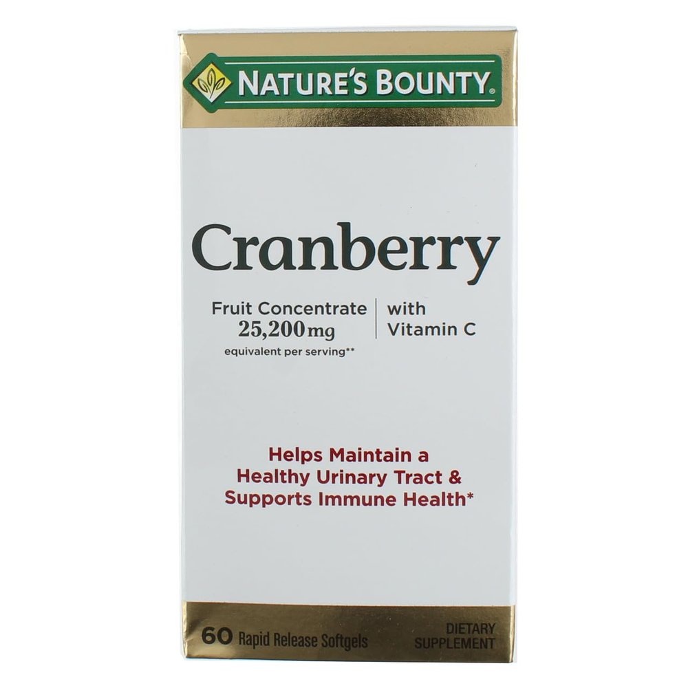 Nature's Bounty Cranberry Dietary Supplement 60 Soft Gels