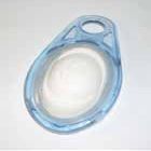Body & Sole Elite Oval Soap Insert in Sole Mate Holder (Clear Blue) - Clean Bottoms of your Feet while Standing, Suctions to tub or shower floor (Clear Blue)
