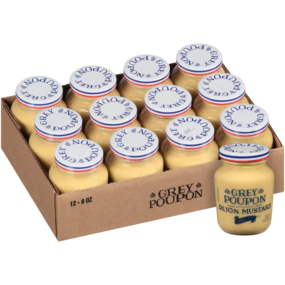 Grey Poupon Dijon Mustard (8 oz Jars, Pack of 12)