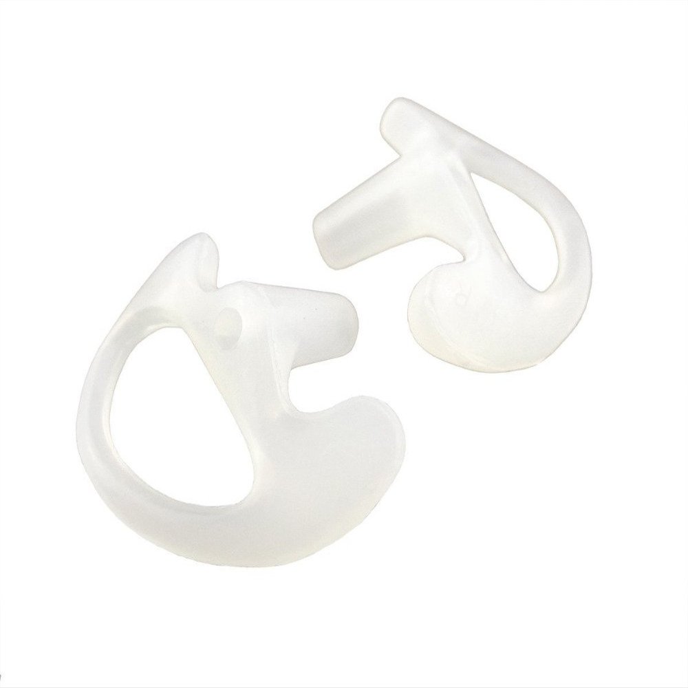2 Left Small Clear Flexible SEMI Custom Ear Mold Insert Rubber Gel EARPIECE Police Duty Gear