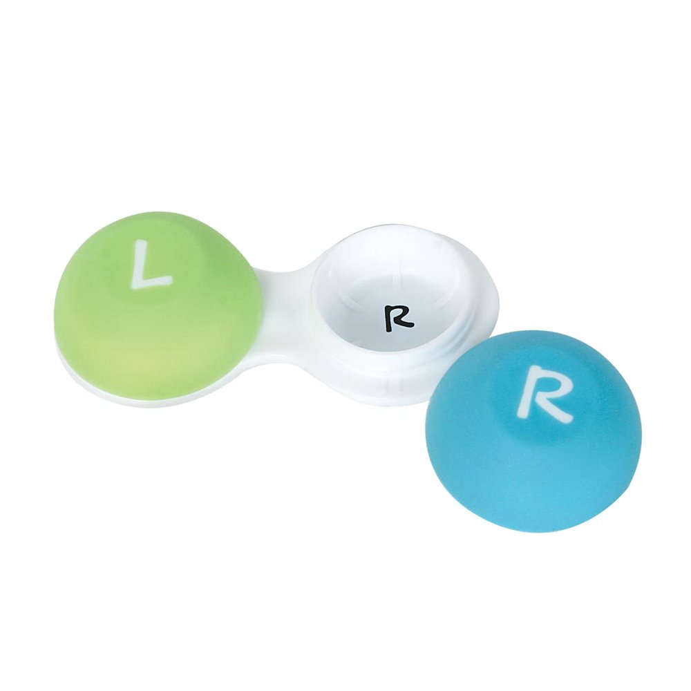 Flents Soft Grip Contact Lens Case, Travel-Sized, Leak-Proof Design, Durable and Sturdy, Soft Grip, Daily Usage and Easy to Use, Color May Vary, BPA Free