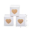 AWELL Mini Size White Gift Boxes 2x2x2 inch with Clear Plastic Window for Candy Treat Gift Wrap Box Party Favor 50pc by MOWO view 2