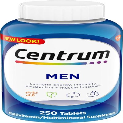 Centrum Multivitamin for Men, Multivitamin/Multimineral Supplement with Vitamin D3, B Vitamins and Antioxidants, Gluten Free, Non-GMO Ingredients - 250 Count