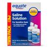 Equate Saline Solution, Contact Lens Solution for Sensitive Eyes Twin Pack 2 x 12 fl oz (2x12 Fl Oz) view 1