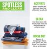 E-Cloth Stainless Steel Cleaning Kit, Microfiber Stainless Steel Cleaner for a Spotless Shine Home Appliances Including Oven, Stove and Refrigerators, Washable and Reusable, 100 Wash Promise view 3