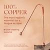 Arista Copper Tongue Scraper for Adults & Kids  100% Pure Copper Tongue Cleaner  Extreme Bad Breath Treatment for Adults, Oral Detox & Hygiene  1 Pack with Travel Pouch view 3