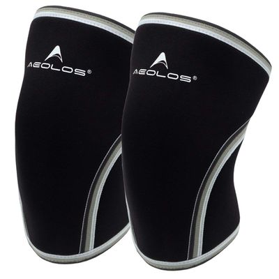 AEOLOS Knee Sleeves (1 Pair)7mm Compression Knee Braces for Heavy-Lifting,Squats,Gym and Other Sports (Medium, Black)