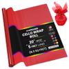 Hygloss Products Cellophane Roll  Cellophane Wrap for Crafts, Gifts, and Baskets 20 Inch x 5 Feet, Red view 1
