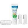 Dr. Brown's 100% Silicone Baby Finger Toothbrush and Toothpaste Set, 2-Pack Toothbrush with Storage Case, Fluoride-Free Apple Pear Toddler Toothpaste view 1