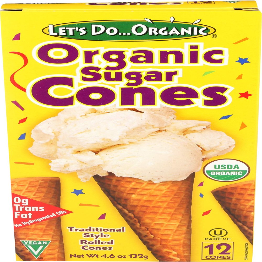 Let's Do Organics Organic Sugar Cones, 4.6 oz