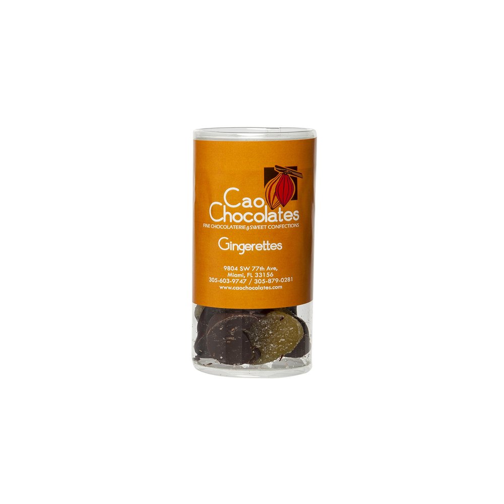 Cao Chocolates Dark Chocolate Covered Gingerettes