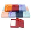 Novel Box 12 Pack Cardboard Jewelry Boxes for Pendants 2.5x2.8x0.75 Inches - Pendant Gift Box with Rosebug Bows - Pendants Holder Cases for Weddings & Special Occasions in Assorted Colors view 1