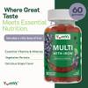 YUM-V'S Iron Gummies - Multivitamin Iron Supplement with Vitamin C, A, B & Zinc, Supports Blood Oxygen, Vegan Supplements for Women, Men & Kids for Growth and Development - Grape Flavor | 60 Count view 2