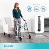 Stander Space Saver Walker, Lightweight Folding Rolling Mobility Aid for Seniors & Adults, Compact 2-Wheel Disability Device with 6-inch Wheels & Ski Glides for Walking Support, Regal Rose view 2