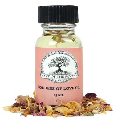 Goddess of Love Oil by Art of the Root | Handmade with Herbs & Essential Oils | Wiccan, Conjure, Pagan & Magick Intentions | Love, Attraction, Seduction & Romance Rituals