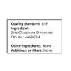 NuSci Zinc Gluconate Powder Pure Supports Enzyme Functions (500 Grams (1.1 lb)) view 3