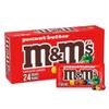 M&M'S Peanut Butter Chocolate Candy, Singles Size, 1.63-Ounce 24-Count Box view 1