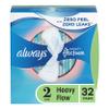 Always Infinity Feminine Pads for Women, Size 2 Heavy, with Wings, unscented, 32ct view 1