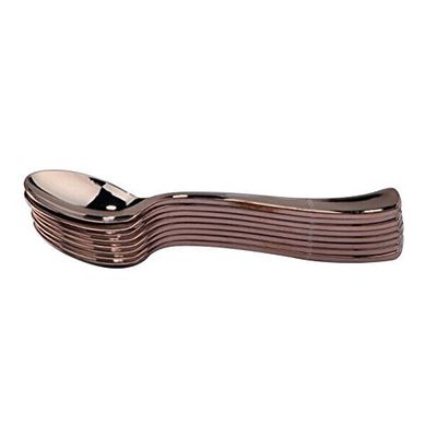 Restaurantware-4 Inch Mini Spoons, 500 Disposable Tiny Spoons - Heavy-Duty, Pair With Appetizers or Desserts, Rose Gold Plastic Sample Spoon, For Parties, Weddings, Or Catering