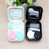 2PCS Portable Cute Pocket Mini Contact Lens Case Travel Kit Mirror Container(Black + White) view 3