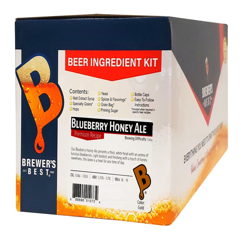 Brewer's Best - 1073 - Home Brew Beer Ingredient Kit (5 gallon), (Blueberry Honey Ale) Golden