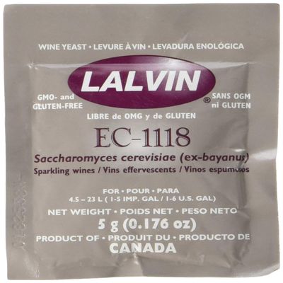 SocalHomeBrew 1 pack Ec-1118 Saccharomyces Bayanus (5 G. Pouch)