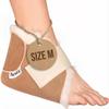 Heel Protectors for Pressure Sores Medium Size - 100% Medical Sheepskin - Heel Protectors for Bed Sores - Includes ONE (1) Protector - Soft Lambs Wool Foot Pillow - Cushion Pads for Ulcer Sore Prevention view 1