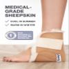 Heel Protectors for Pressure Sores Medium Size - 100% Medical Sheepskin - Heel Protectors for Bed Sores - Includes ONE (1) Protector - Soft Lambs Wool Foot Pillow - Cushion Pads for Ulcer Sore Prevention view 3