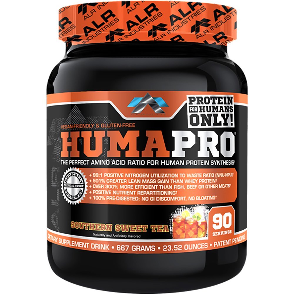 ALR Industries Humapro | Amino Acids Protein Matrix for Humans | 99% Utilization for Lean Muscle | Vegan, Gluten Free | 667g / 90 Servings (Southern Sweet Tea)