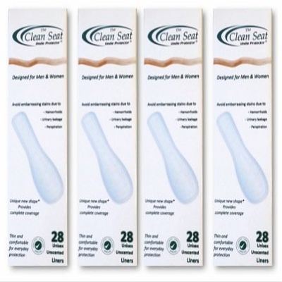 The Clean Seat 4 Pack (112 pcs) Unscented/Complete Coverage for Men and Women