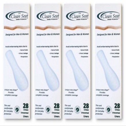 The Clean Seat 4 Pack (112 pcs) Unscented/Complete Coverage for Men and Women