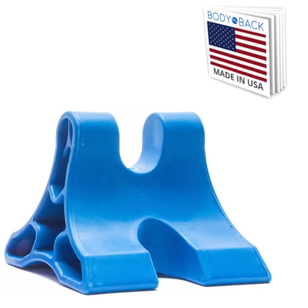 Body Back Davinci Tool (Blue) -USA Made- Extra Firm Neck Tension Relief & Pressure Point Massage Tool - Occipital Release Tool - Cervical Traction Device- Suboccipital Release Device - Neck Stretcher