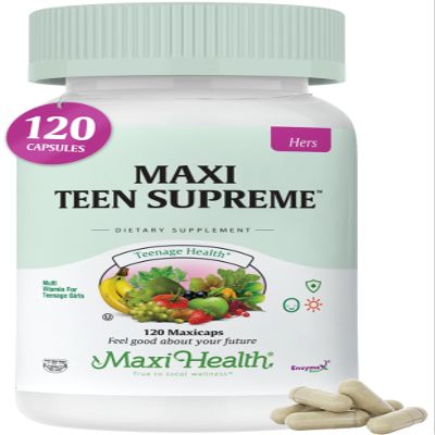 Teen Vitamins for Girls 12-17 - Teen Multivitamin D3, Iron, Calcium, Biotin, Zinc, Digestive Enzymes Teenager Girl Multi Vitamins for Healthy Skin, Immune & Mood Support 120 Count