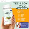 Teen Vitamins for Boys 12-17 - Teen Multivitamin Supreme with D3, Iron, Calcium, Biotin, Digestive Enzymes  Teenager Boy Multi Vitamins for Energy, Brain & Mood Support  120 Count view 2