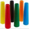 Sammons Preston Therapy Cones, Large, Set of 30 Colorful 7" Plastic Stacking Cones, Occupational & Physical Therapy, Non-Slip Rehab Tools for Hand-Eye Coordination, Upper Extremity Recovery Exercises view 1