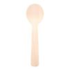 100Pcs Ice Cream Spoon Tea Spoon Disposable Wood Round Spoon Party Flatware Cutlery Supplies(10cm x 3cm) view 1