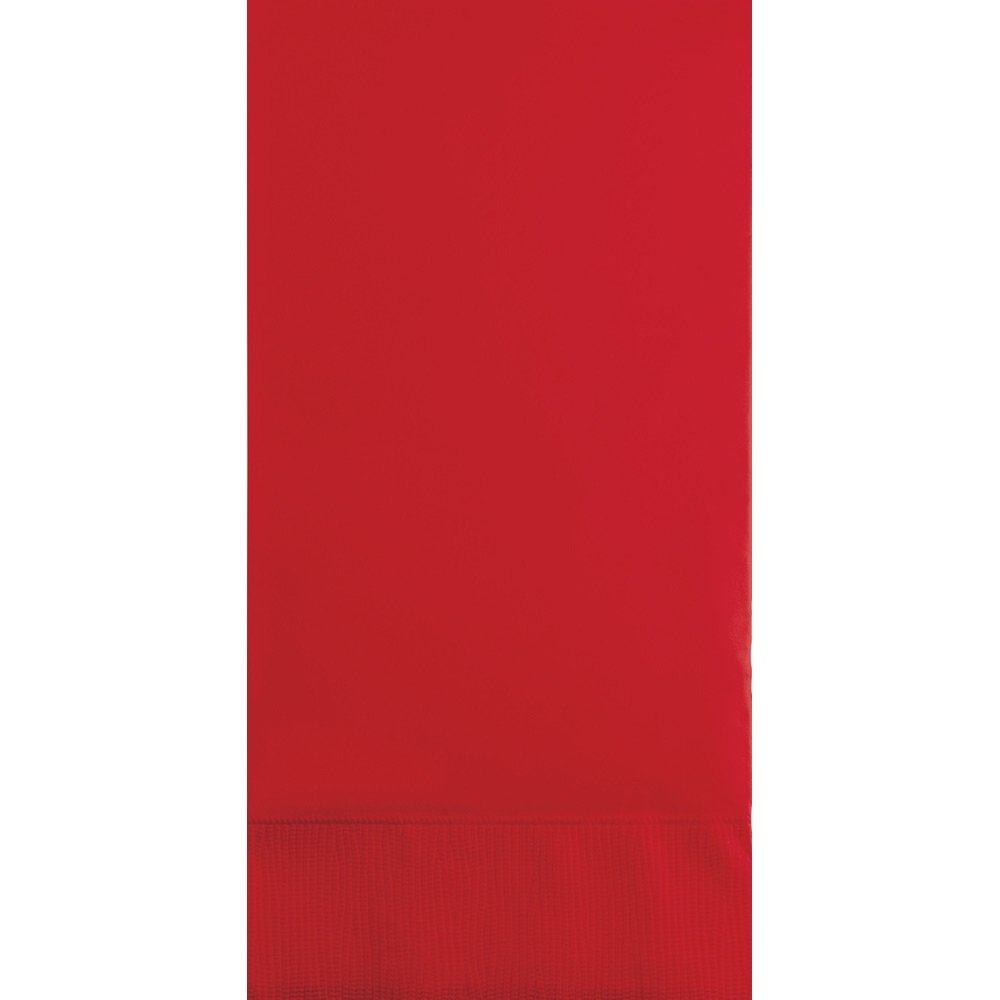 Club Pack of 192 Classic Red 3-Ply Disposable Party Paper Guest Napkins 8