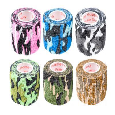 2 Inch Self Adhesive Medical Bandage Wrap Sport Tape (Camo Variety) (6 Rolls) Self Adherent Cohesive First Aid Sport Flex Wrist Ankle Knee Sprains and Swelling