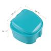 Coolrunner Denture Case, Denture Cup with Strainer, Denture Bath Box False Teeth Storage Box with Basket Net Container Holder for Travel, Retainer Cleaning (Green) view 2