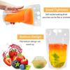 100Pcs double zip pouches drink Bags with 100 Straws,&30 Popsicle Bags Heavy-duty Handheld Foldable Ice Beverage Bags for Smoothies, Cold & Hot Drinks view 3