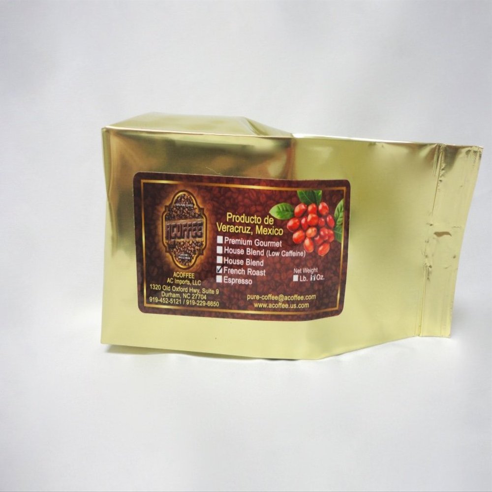 ACoffee 8oz Ground French Roast, 100% Pure Coffee