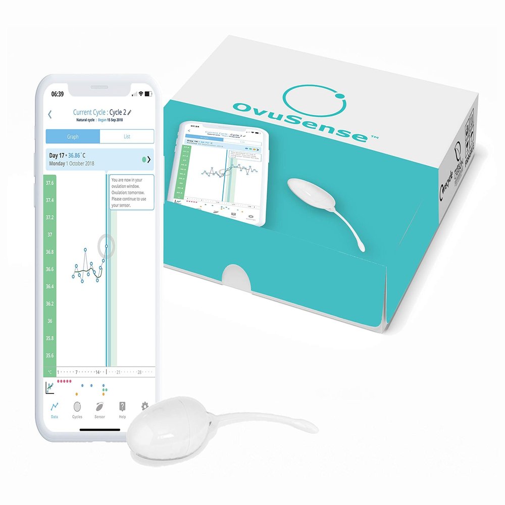 OvuSense Fertility Monitor (OvuCore) - Real Time Ovulation Test & Predictor with Tracking App Included, Clinically Proven Accuracy Even for Irregular Cycles and PCOS
