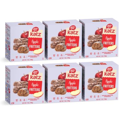 Katz Gluten Free Apple Fritters | Dairy Free, Nut Free, Soy Free, Gluten Free | Kosher (6 Packs, 7 Ounce Each)
