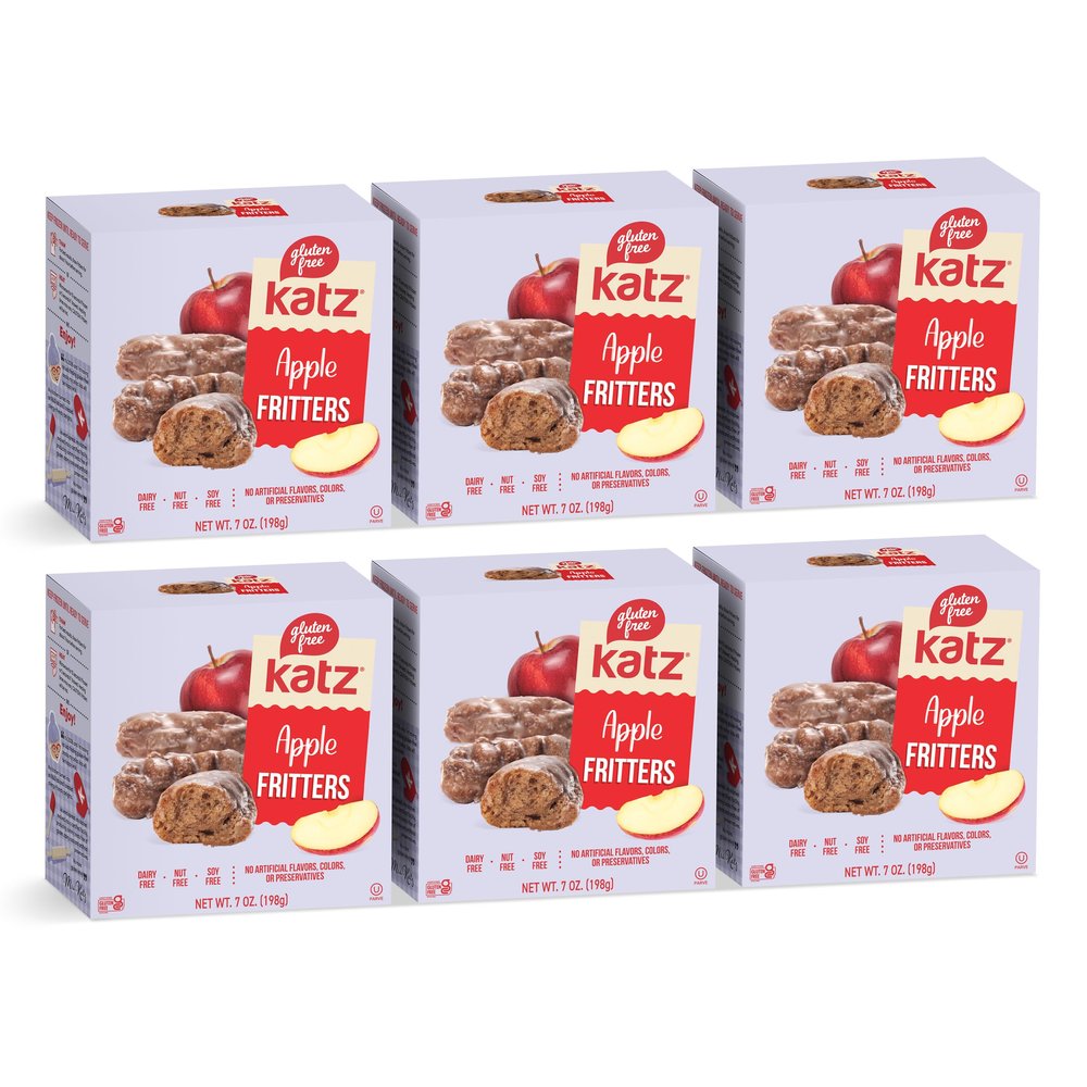 Katz Gluten Free Apple Fritters | Dairy Free, Nut Free, Soy Free, Gluten Free | Kosher (6 Packs, 7 Ounce Each)