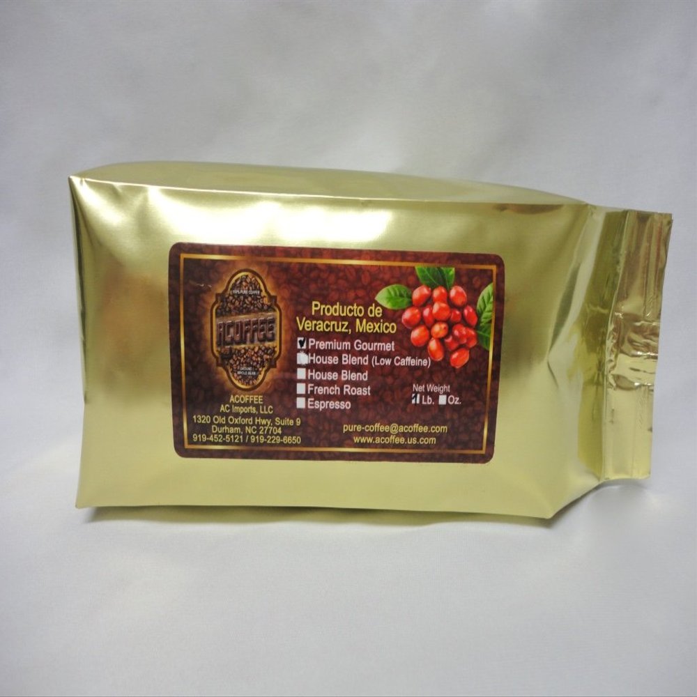 ACoffee 1lb Ground Premium Gourmet, 100% Pure Coffee
