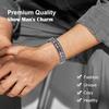 JEROOT Magnetic Bracelets for Men, Pure Titanium Bracelet (3500Gauss Per Magnet), Men's Bracelet Lymphatic Jewelry Gifts (Gray-2) view 2
