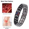 JEROOT Magnetic Bracelets for Men, Pure Titanium Bracelet (3500Gauss Per Magnet), Men's Bracelet Lymphatic Jewelry Gifts (Gray-2) view 3
