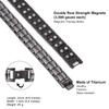 JEROOT Magnetic Bracelets for Men, Pure Titanium Bracelet (3500Gauss Per Magnet), Men's Bracelet Lymphatic Jewelry Gifts (Gray-2) view 4